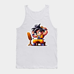 Goku style his super saiyan hair Tank Top